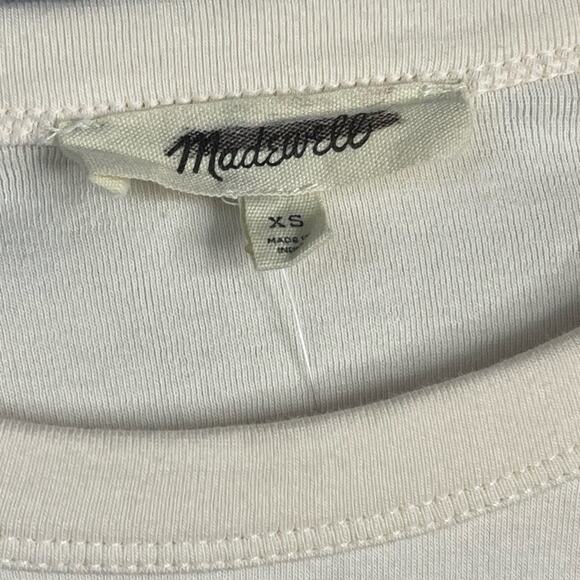 Madewell Raglan-Sleeve Baby Tee in Antique Cream Size XS NWT - Picture 7 of 10